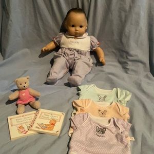 Used Bitty Baby With Bear and Onesies (2006ish)